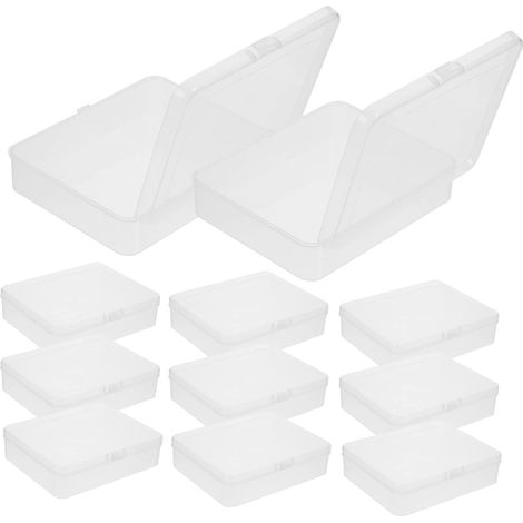 12pièces Boîtes De Rangement Transparentes Plastique Lot Pour Cartes Matériel Et Vis Contenant Rectangulaire (1/5)