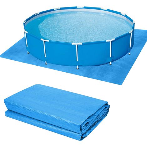 Tapis de Sol pour Piscine,Tapis de Sol Piscine,Hors Terre Tapis de Protection Bleu Imperméable Pliable,Bâche de Sol Rectangulaire,pour Protéger Le Sol de Votre Piscines (1/5)