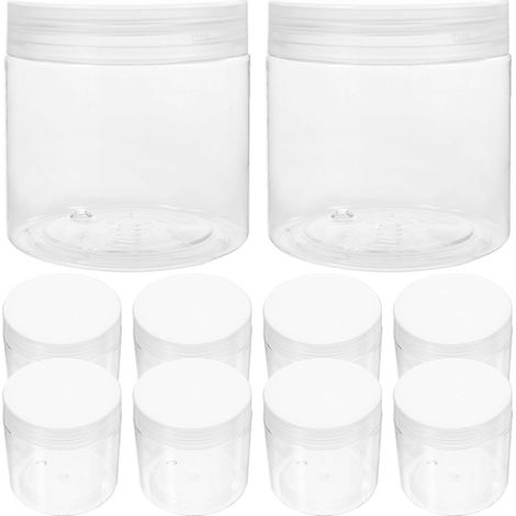 Lot de 10 boîtes à céréales, boîtes à sucre, petits pots en plastique pour noix et en-cas (1/5)