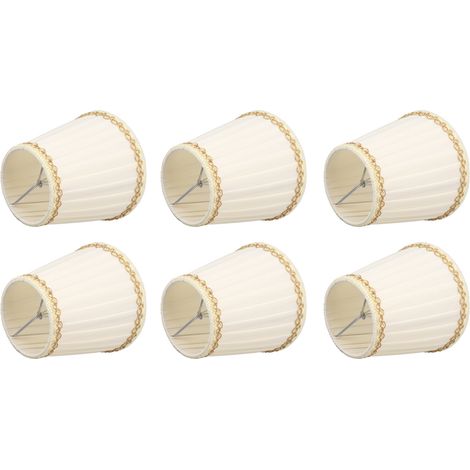 Ensemble de 6 petits abat-jour modernes en tissu à pince pour ampoule, lustre ou lampe de table/mur. (1/5)