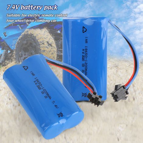 Batterie de remplacement au lithium 7,4 V 1200 mAh pour voiture télécommandée