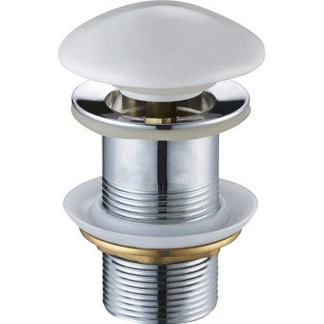 Mexen tappo clic-clac rotondo, bianco ceramico - 79910-25 (1/2)