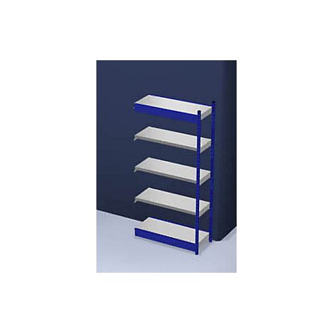 Stabil-Steckregal  einseitig  Regalhöhe 2000 mm  blau/verzinkt (1/3)