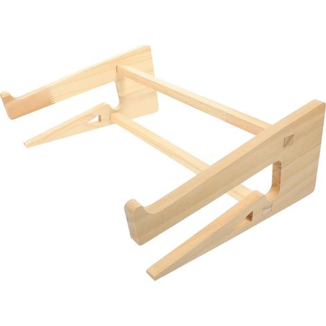 Support en Bois pour Ordinateur Portable Portable Rehausseur Beige pour Bureau Réduit Les Douleurs Dorsales et Améliore L'ergonomie (1/5)