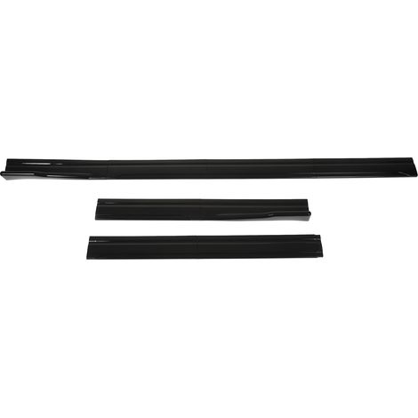 Bas de caisse arrière universels 2 m/78,7 pouces avec ailettes et diffuseurs pour Honda Accord et Honda Civic, noir brillant (1/5)