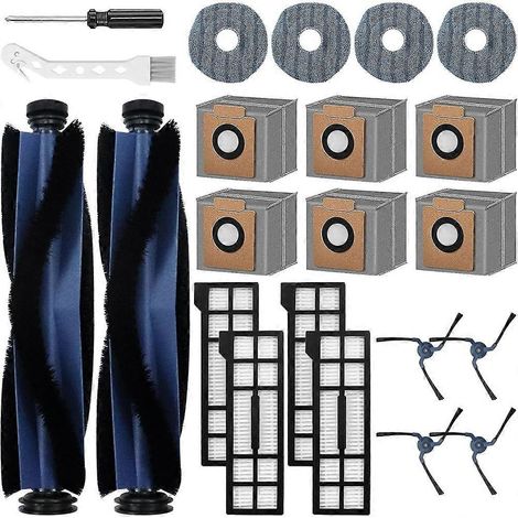 Zubehör für den Eufy X10 Pro Omni Saugroboter: Ersatzteile, Hauptbürste, Seitenbürsten, Staubbeutel und Filter. (1/5)