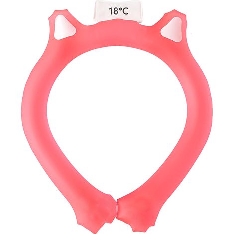 Anneau rafraîchissant pour le cou, tube de glace, bracelet enveloppant portable, soulagement de la chaleur pour les sports d'été en plein air, rouge neutre (1/5)
