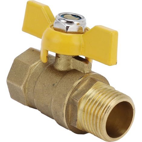 Vanne à bille à filetage mâle G1/2, épaissie, pour gaz combustible, accessoire de plomberie pneumatique (1/5)