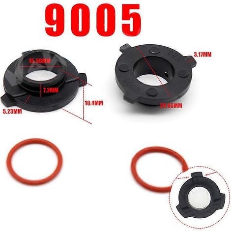 1 paire de supports adaptateurs pour phares LED de voiture, compatibles avec les modèles H7, H4, H3, H1, H11, H13, H16, 9004, 9005, HB3, 9006, HB4 et 9007. Taille : 9005 HB3 (1/4)