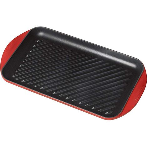 Le Creuset Gril en fonte émaillée couleur cerise 47x25 cm