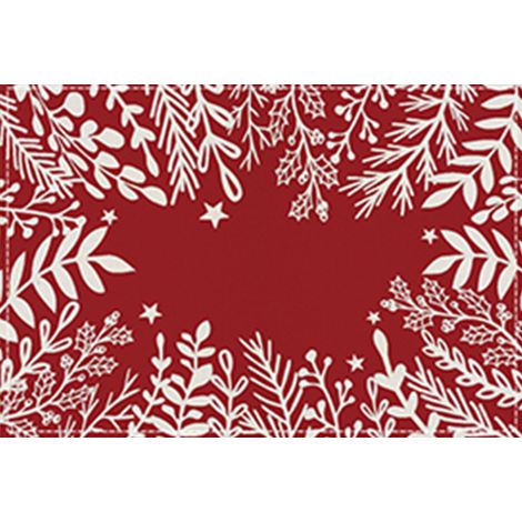 Sets de table de Noël, style champêtre, Noël d'hiver, fêtes de Noël, sets de table pour la cuisine familiale, nappes - 45 x 30 cm (polyester) - 2 pièces