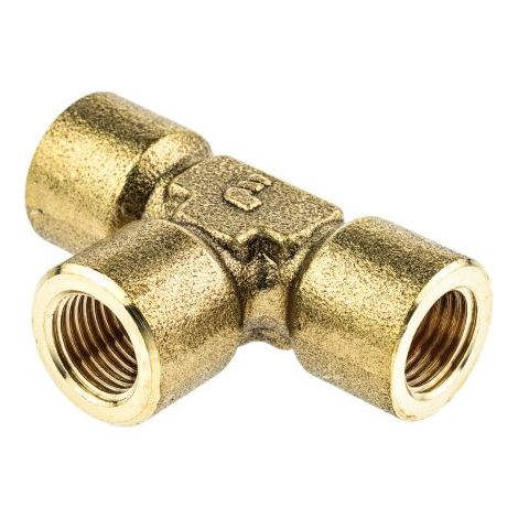 Raccord en T Laiton Legris BSPP Femelle 1/4pouce - Femelle 1/4pouce ( Prix pour Paquet de 5 )