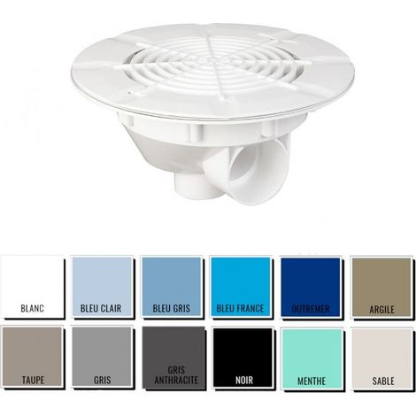 BWT – Bonde de fond Aquareva – piscine béton/liner – ABS traité anti-UV – Sortie latérale 50/63 mm – Dispositif anti-vortex