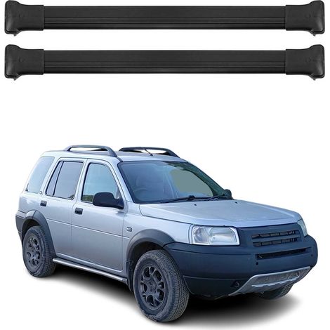OMAC Aluminium Dachträger Querträger für Land Rover Freelander I L314 1998-2006 – Max. 75 kg – 2 Stangen Schwarz (1/5)