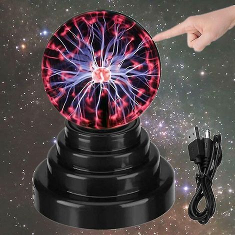 Lampe de nuit tactile en forme de boule à lave à plasma statique magique électrique (1/5)