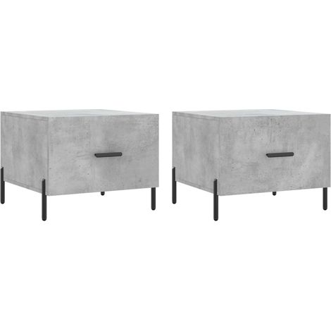 Maison Exclusive - Couchtische 2 Stk. Betongrau 50x50x40 cm Holzw