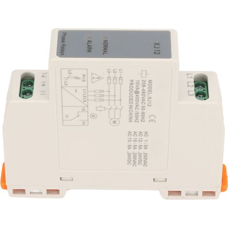 Relais de séquence triphasé, boîtier en circuit imprimé, léger, stable, pour moteur d'ascenseur 208-480 V CA. Relais de détection de perte de phase stable pour moteur d'ascenseur. (1/5)
