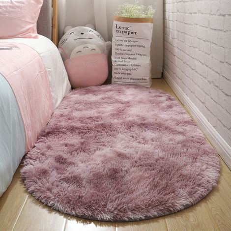 Tapis antidérapant ovale doux et lavable pour enfants 50x120 cm, idéal pour jouer au sol et décorer confortablement la chambre de bébé (1/4)