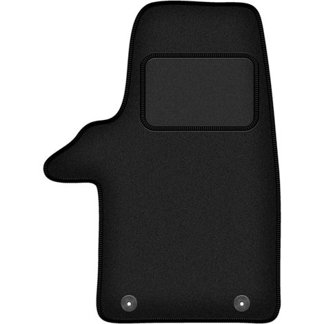 Tappetino in velluto per conducente per: furgone VW Transporter T5, 2 file (2003-2015) nero
