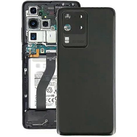 Coque arrière de batterie pour Samsung Galaxy S20 Ultra avec objectif de caméra - Noir (1/5)