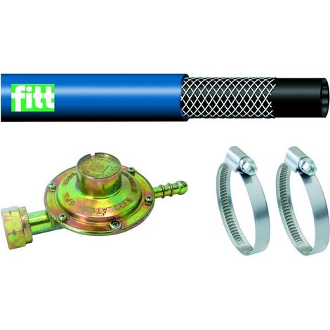 Kit per Stufa a Gas ad Infrarossi GPL Regolatore Tubo Pressione Fascette Bombola