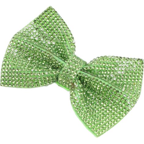 Nœud décoratif scintillant en strass cristal, accessoire pour chaussures, sacs, pinces à cheveux, étuis de téléphone, vert (1/5)