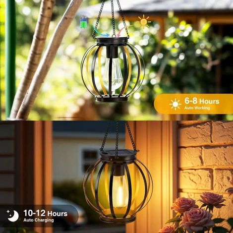Lot de 1/2/4 lampes solaires d'extérieur, guirlandes lumineuses décoratives à LED, étanches IP65-AquaForge