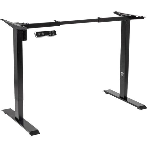 Dellonda DH18 Single Motor Ultra-Quiet Adjustable-Height Desk Frame with Digital Control Panel 70kg Capacity - Black