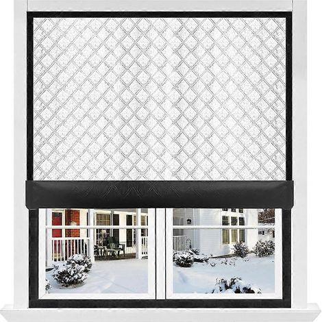Kit d'isolation thermique et occultante pour fenêtre, imperméable et résistant à l'eau, compatible avec les fenêtres jusqu'à 91 x 150 cm (36 x 59 pouces). (1/5)