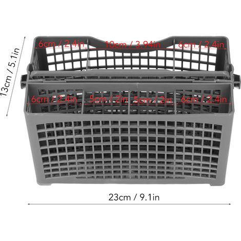 Ortviai Panier à couverts universel pour lave-vaisselle en PP – Compatible Bosch, Maytag, Frigidaire, GE, 23 x 13 cm (1/4)