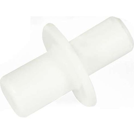 16 PEZZI - REGGIPIANI IN NYLON CON FLANGIA E PERNO Ø5MM - COLORE BIANCO (1/2)