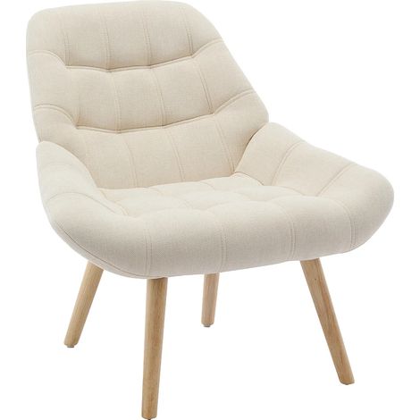 Poltrona in Tessuto Beige - LUOSTO (1/5)