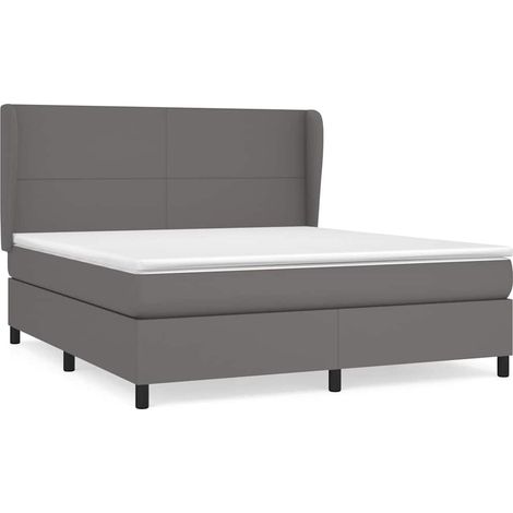 Maison Exclusive - Boxspringbett mit Matratze Grau 160x200 cm Kun (1/5)