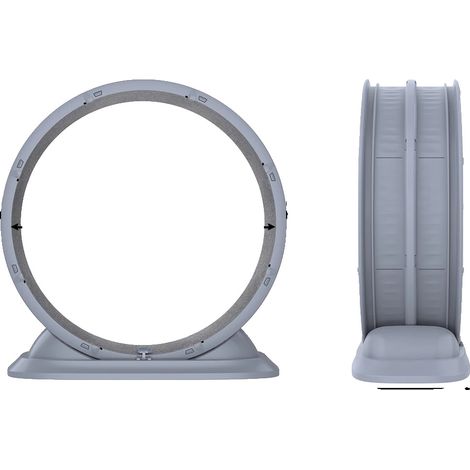 Roue d'exercice pour chat, design multifonctionnel, fonctionnement silencieux, Gris (1/2)