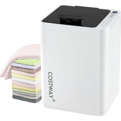 COSTWAY 23L Large Towel Warmer Bucket Home Towel Warmer w/0-90Min Timer-White (1/5)