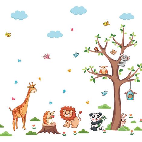 Stickers muraux décoratifs - Animaux et arbres (1/5)