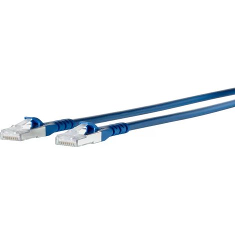 Metz Connect 1308455044-E RJ45 Patchkabel CAT 6a S/FTP 5.00 m Blau mit Rastnasenschutz 1 St. (1/2)