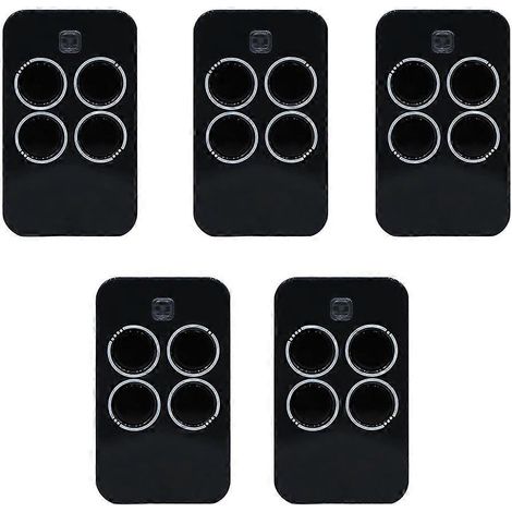 Lot de 5 télécommandes FAAC pour porte de garage, 433 MHz, à code tournant, compatibles avec les modèles XT4 433 RC 787452, 787454 et 787456. (1/5)