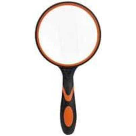 QORVA-Grande loupe de lecture en verre pour livres scientifiques, journaux, lecture, insectes, passe-temps, observation de qualité supérieure,Noir et orange
