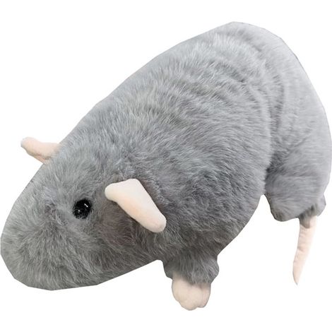 1 peluche rat 35 cm, coussin souris géant tout doux, décoration intérieure canapé lit, cadeau amoureux des rongeurs fantaisie (1/5)