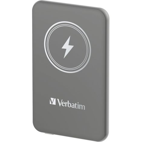 Verbatim Powerbank 5000mAh Wireless Ricarica Rapida MagSafe Grigio LiPo 20W (1/4)