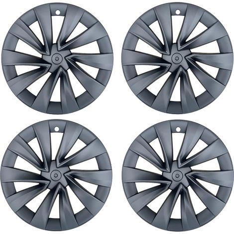 Embellecedores de rueda, compatibles con Tesla Model Y, diseño de repuesto de alto rendimiento, negro mate, versión mejorada, para Juniper Model Y. (1/2)