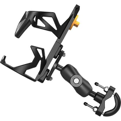 Lot de 2 porte-bouteilles pour moto, rangement pratique pour les cyclistes lors de leurs déplacements urbains et extérieurs (noir). (1/5)