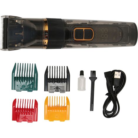 Tondeuse pour chien avec 3 vitesses, tondeuse électrique étanche IPX7 avec écran LED intelligent, noire-AquaForge (1/5)