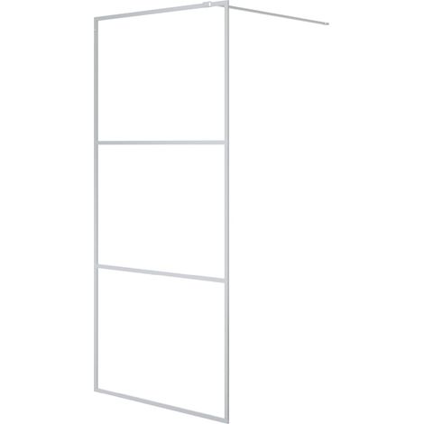 Maison Exclusive - Parete Doccia Walk in Argento 90x195 cm Vetro Trasparente ESG