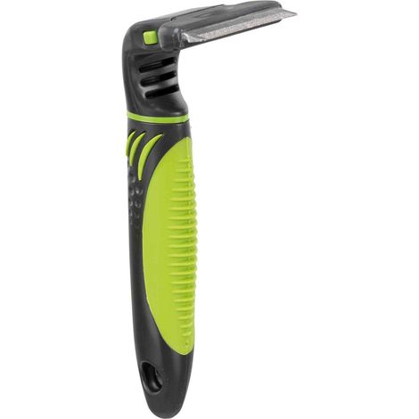 Carding groomer, plastic/metal blade, 6 × 15 cm (1/4)