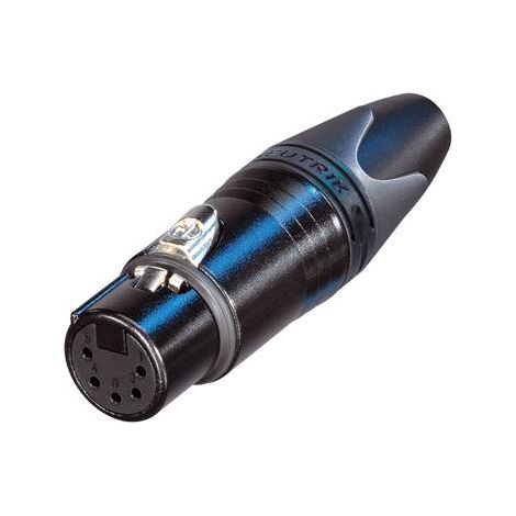 Neutrik NC5FXX-B Connettore XLR Presa dritta Numero Poli (num): 5 Nero 1 pz.