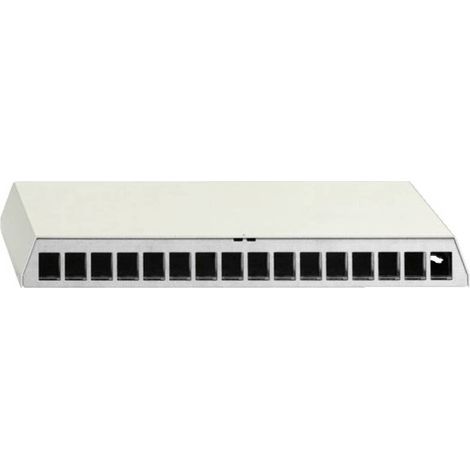 [GEBRAUCHT] B-Ware Rutenbeck Patch-Panel CAT 6 unbestückt 16 Port LSA RJ45 perlweiß 312x37.3mm (1/2)
