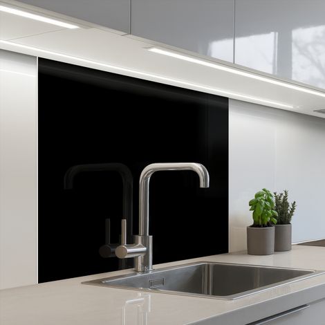 Kitchen Splashback Black 80x80 cm