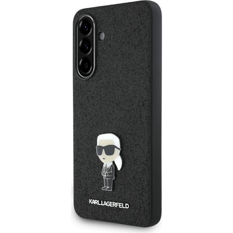 Karl Lagerfeld Glitzerndes Ikonik Logo Metall-Schutzhülle mit Stift für Samsung Galaxy A36 Schwarz (1/5)